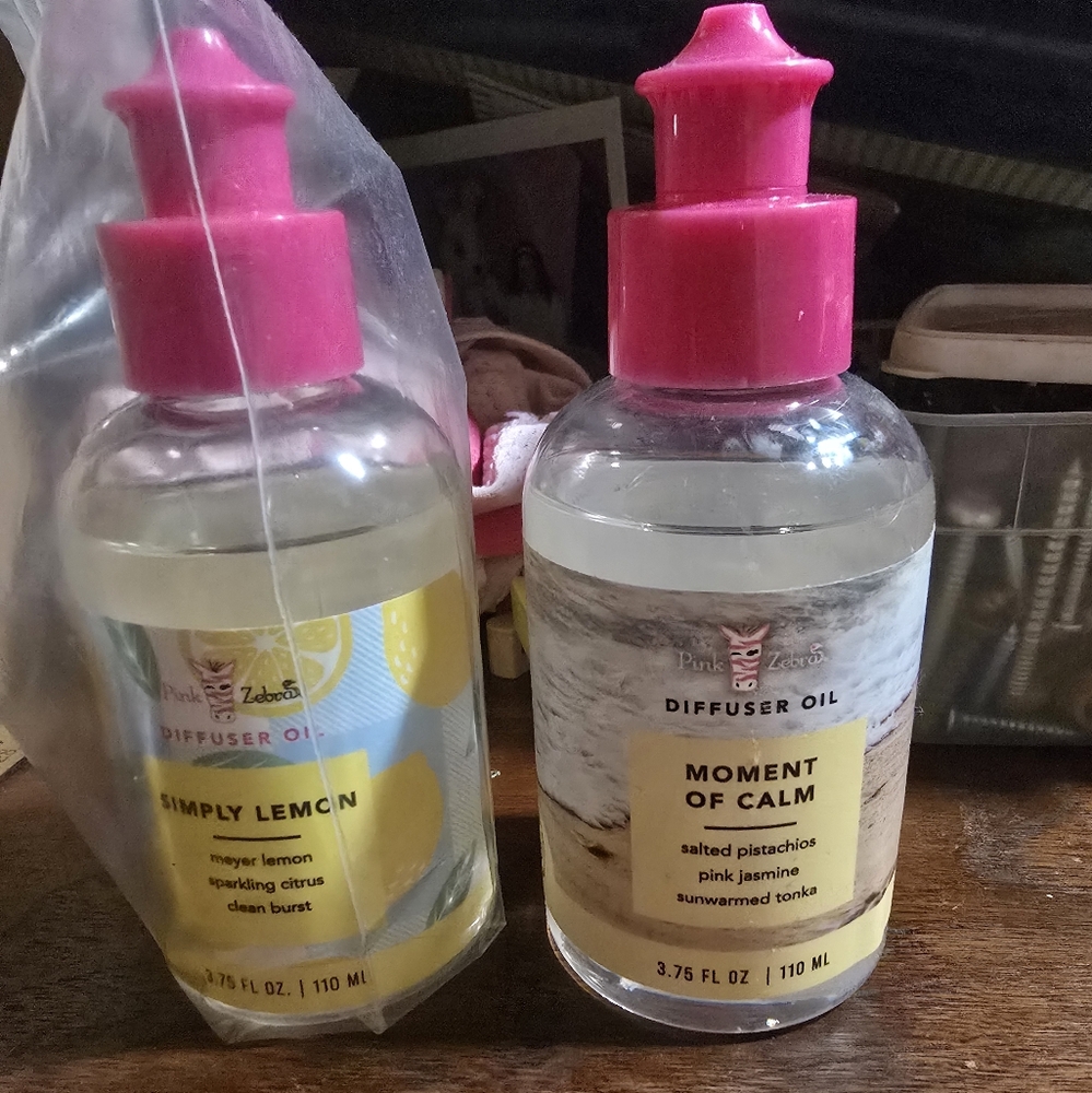 Pink Zebra Diffuser Oil Duo - Lemon and Pink Jasmine